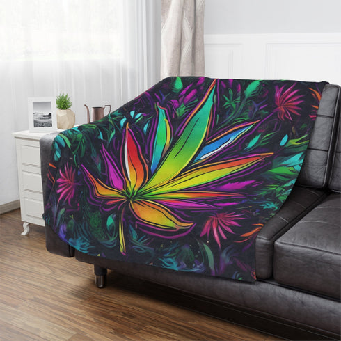 Fall Leave 420 - Minky Festival Blanket - Home Decor