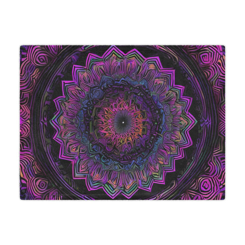 Flower Mandala - Minky Blanket - Home Decor