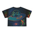 Galaxy Vibe Crop Tee - PLUR Astronaut Design for Festival &