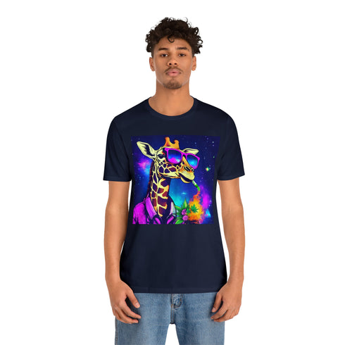 Giraffe 420 Time - Mens Rave Tshirt - Navy / S - T-Shirt