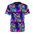 Giraffe Smoking Pot - Mens Rave Tshirt (AOP) - Black