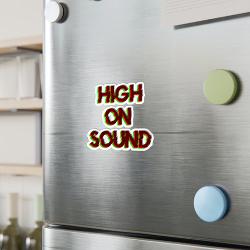 High on Sound Sticker - Kiss-Cut Vinyl Decals - Paper