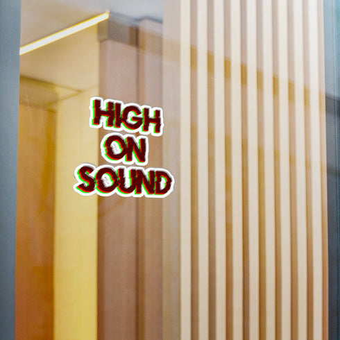 High on Sound Sticker - Kiss-Cut Vinyl Decals - Paper