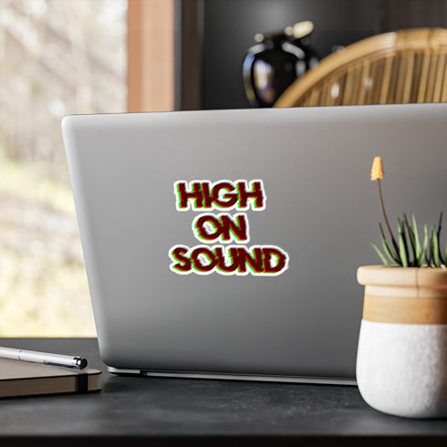 High on Sound Sticker - Kiss-Cut Vinyl Decals - Paper