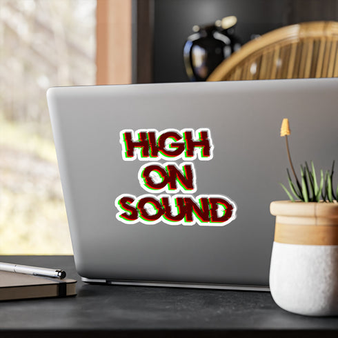 High on Sound Sticker - Kiss-Cut Vinyl Decals - Paper