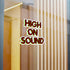 High on Sound Sticker - Kiss-Cut Vinyl Decals - Paper