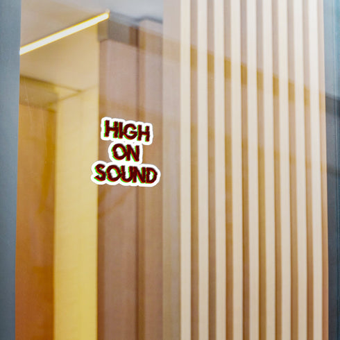 High on Sound Sticker - Kiss-Cut Vinyl Decals - Paper