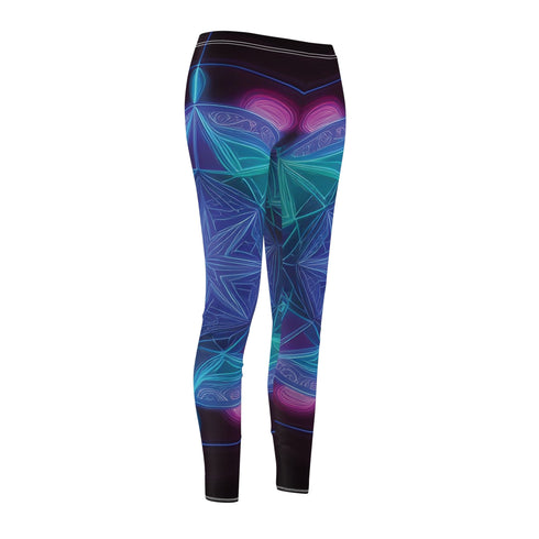 Hitting Hard Fractals - Women’s Cut & Sew Casual Leggings