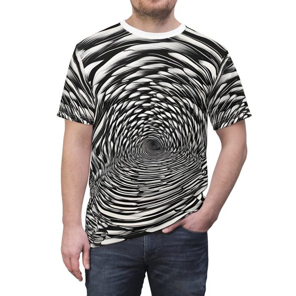 Infinity & Beyond - Mens Rave Tshirt - White stitching / 6