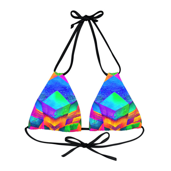 Lost in the sauce - Strappy Triangle Bikini Top (AOP) - XS /