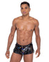 Mens Pride Mesh Vinyl Runner Shorts with Fishnet Panel