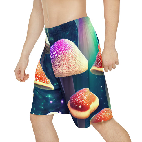 Mushroom Galaxy - Men’s Rave Shorts (AOP) - All Over Prints