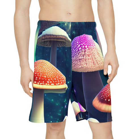 Mushroom Galaxy - Men’s Rave Shorts (AOP) - All Over Prints