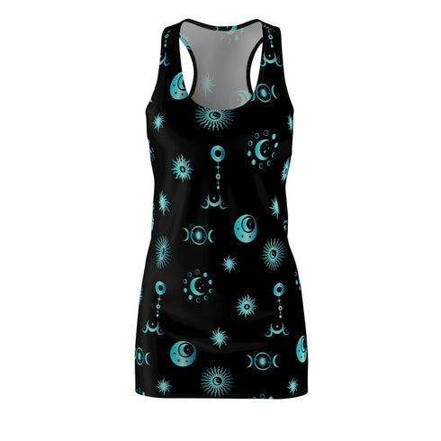 My Celestial Child Teal - Women’s Cut & Sew Racerback Dress