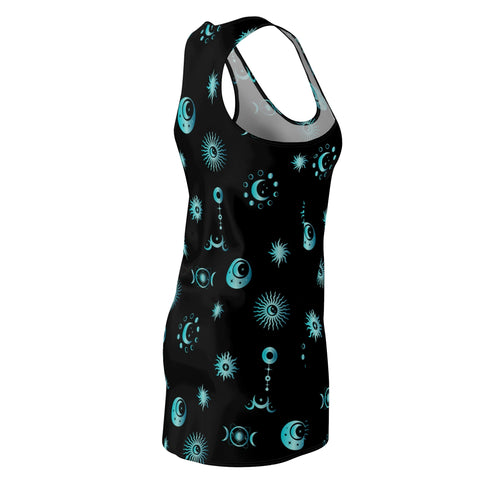 My Celestial Child Teal - Women’s Cut & Sew Racerback Dress