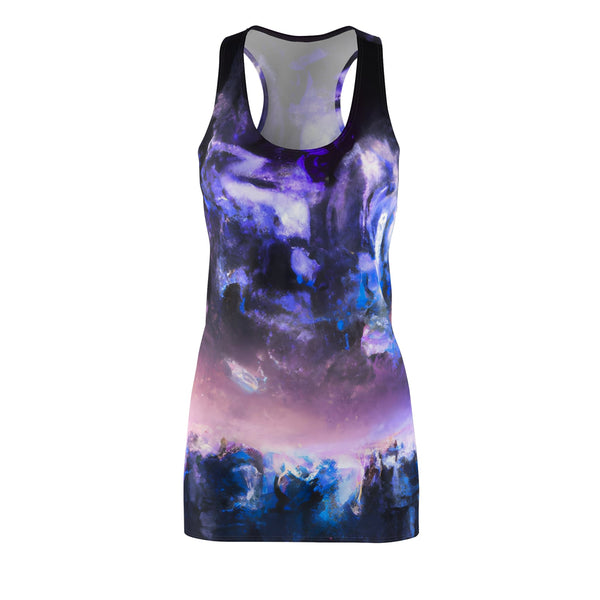 Night Glowing Sky - Women’s Cut & Sew Racerback Dress (AOP)