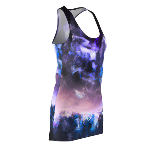 Night Glowing Sky - Women’s Cut & Sew Racerback Dress (AOP)