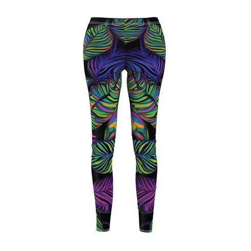 Nocturnal Glow - Casual Rave Leggings (AOP) - XS / White