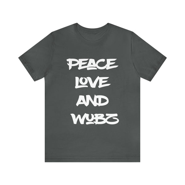 Peace Love and Wubz - Mens Edm T-shirt - Asphalt / XL -