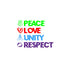 Peace Love Unity Respect (PLUR) Sticker - Kiss-Cut Vinyl