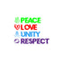 Peace Love Unity Respect (PLUR) Sticker - Kiss-Cut Vinyl