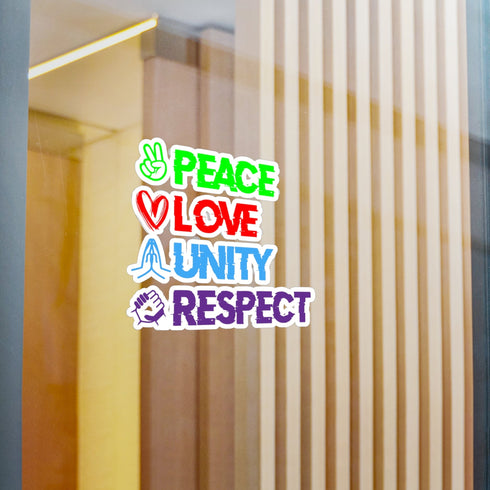 Peace Love Unity Respect (PLUR) Sticker - Kiss-Cut Vinyl