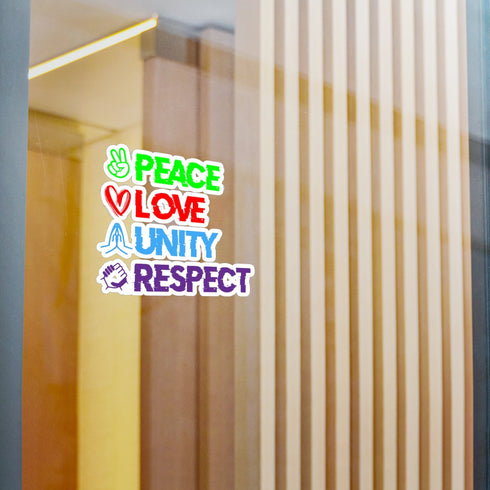 Peace Love Unity Respect (PLUR) Sticker - Kiss-Cut Vinyl