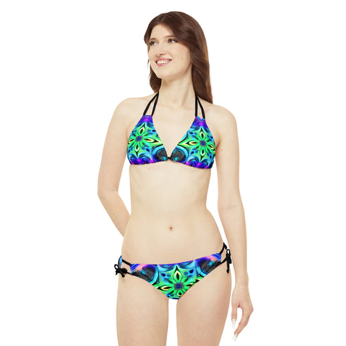 Psych Out Dance - Strappy Bikini Set (AOP) - All Over Prints