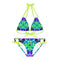 Psych Out Dance - Strappy Bikini Set (AOP) - XS / Neon