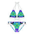 Psych Out Dance - Strappy Bikini Set (AOP) - XS / White -