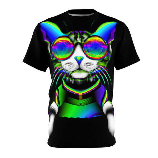 Psyched-Raver Cat - Black stitching / 6 oz. / S - All Over