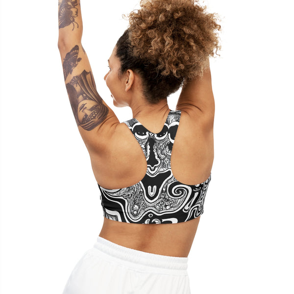 Psychedelic Dreamscape Seamless Sports Bra (AOP) - Womens -