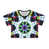 PsyTrance Fractals - Crop Tee (AOP) - Black stitching / 2XL