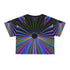 Rainbow Black Hole - Rave Crop Tee (AOP) - All Over Prints