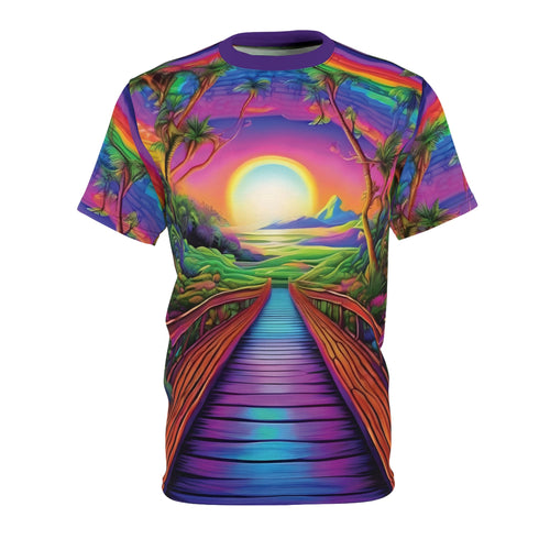 Rainbow Bridge to another planet - Mens Rave Tshirt(AOP) -