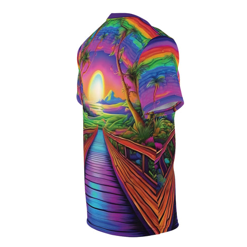 Rainbow Bridge to another planet - Mens Rave Tshirt(AOP) -