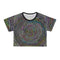 retro Spiral Doom - Crop Tee (AOP) - Black stitching / L -