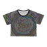 retro Spiral Doom - Crop Tee (AOP) - Black stitching / L -