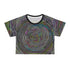 retro Spiral Doom - Crop Tee (AOP) - Black stitching / XS -