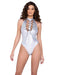 Ring Hologram Lace-Up Romper - Womens Romper - Small /