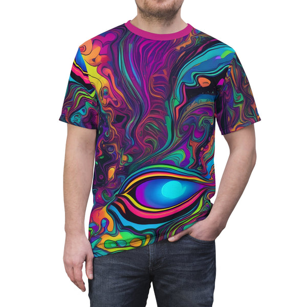 Saucy Stoned Alien World - Mens Tshirt - Black stitching / 4