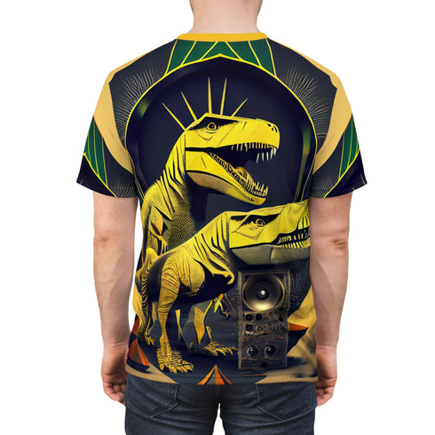 T-Rex Bass Head Pile - T-Shirt Mens (AOP) - All Over Prints