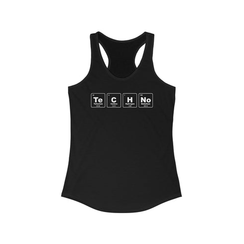 Techno Elements - Womens Tank Top - XS / Solid Black - Tank