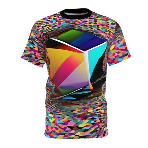 The 4th Dimension Loop - Mens Rave Tshirt - Black stitching