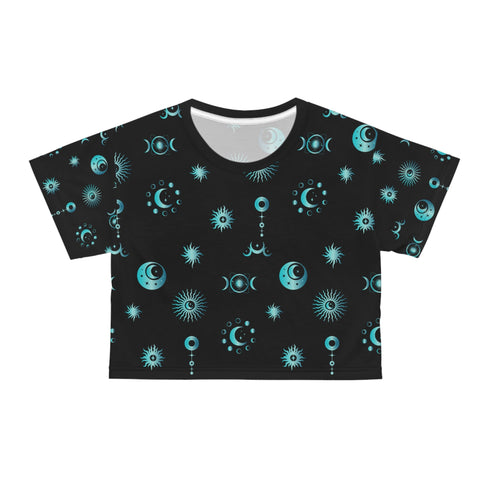 The Celestial - Crop Tee (AOP) - Black stitching / 2XL - All