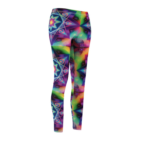 The Colorful Rave Star - Women’s Cut & Sew Casual Leggings