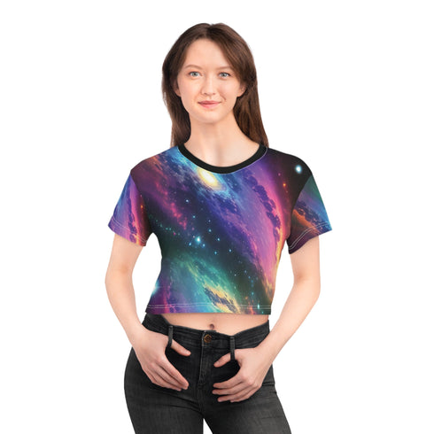 The Stellar Universe Drop - Crop Tee (AOP) - All Over Prints