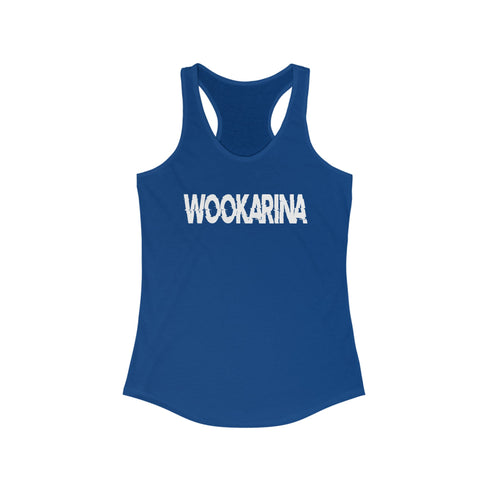 The Wookarina Bass Head - EDM Women’s Ideal Racerback Tank -