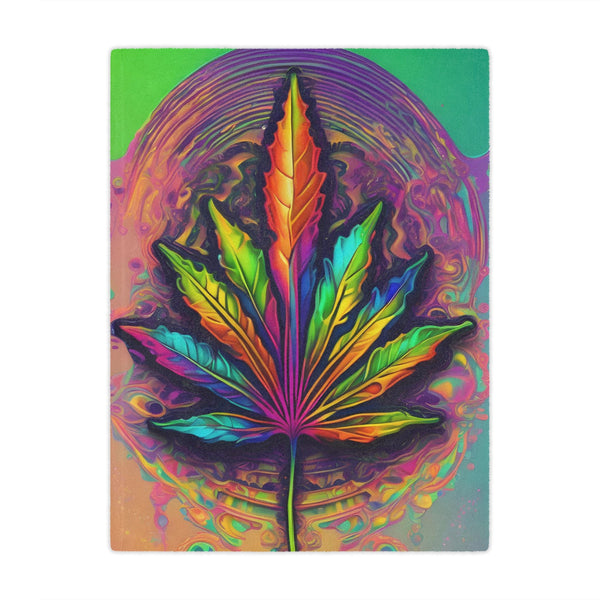 Tripped out 420 - Minky festival Blanket - 30 × 40 - Home