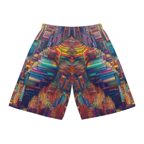 Tripped Out Blocks - Mens Trippy Shorts (AOP) - All Over